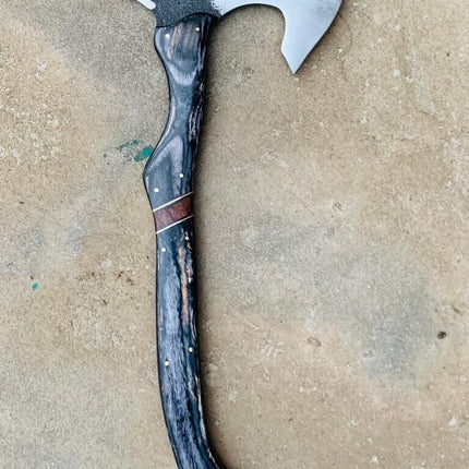 Precision Throwing Tomahawk with Custom Handmade Forged 1095 Steel Blade and Exotic Rosewood Handle – Strike Master