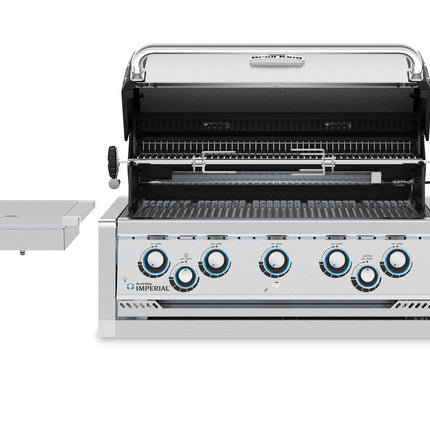 Broil King 9-Foot Outdoor Kitchen Island with Imperial S 590i 5-Burner Gas Grill, Rotisserie, Side Burner & Refrigerator