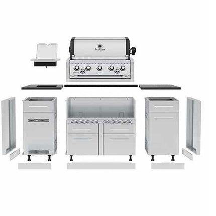 Broil King Imperial S 590i 5-Burner Gas Grill Island With Rotisserie & Side Burner