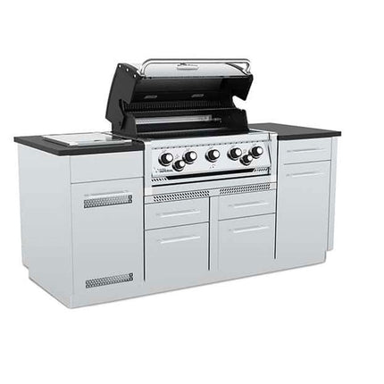 Broil King Imperial S 590i 5-Burner Gas Grill Island With Rotisserie & Side Burner