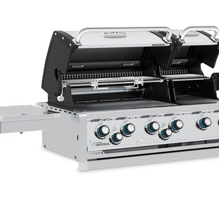 Broil King 11-Foot Outdoor Kitchen Island with Imperial S 690i 6-Burner Gas Grill, Rotisserie, Side Burner & Refrigerator (Right Orientation)