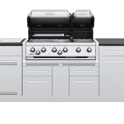 Broil King Imperial S 690i 6-Burner Gas Grill Island With Rotisserie & Side Burner