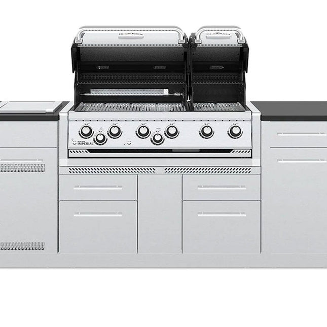 Broil King Imperial S 690i 6-Burner Gas Grill Island With Rotisserie & Side Burner