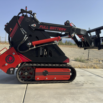 72V 16.4kWh Curiosity Mini Track Loader Skid Steer - Phoenix Fire Art Store