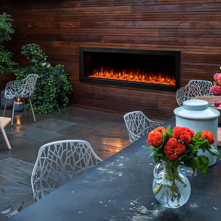 SimpliFire Forum Outdoor Electric Fireplace | Weather-Resistant Patio Heat