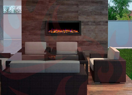 SimpliFire Forum Outdoor Electric Fireplace | Weather-Resistant Patio Heat - Phoenix Fire Art Store