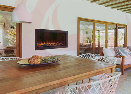 SimpliFire Forum Outdoor Electric Fireplace | Weather-Resistant Patio Heat - Phoenix Fire Art Store