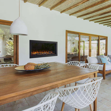 SimpliFire Forum Outdoor Electric Fireplace | Weather-Resistant Patio Heat