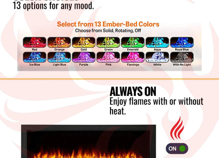 SimpliFire Forum Outdoor Electric Fireplace | Weather-Resistant Patio Heat - Phoenix Fire Art Store