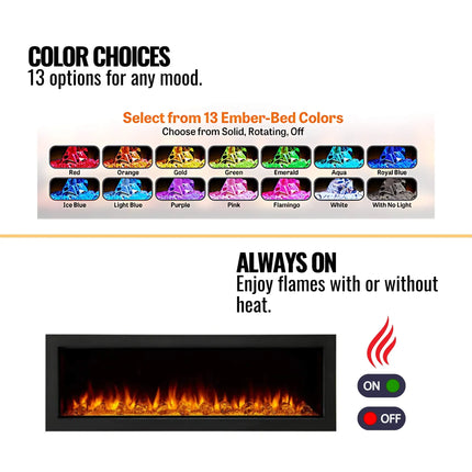 SimpliFire Forum Outdoor Electric Fireplace | Weather-Resistant Patio Heat