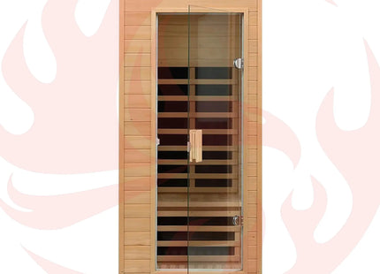Thermora Premium 1-Person Indoor Low EMF FAR Infrared Heat Hemlock Wood Personal Home Spa Sauna, 1200W (SAK27463) - Phoenix Fire Art Store