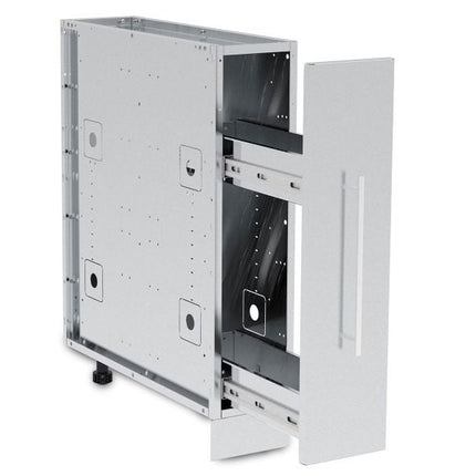 Broil King 9-Foot Outdoor Kitchen Island with Imperial S 590i 5-Burner Gas Grill, Rotisserie, Side Burner & Refrigerator