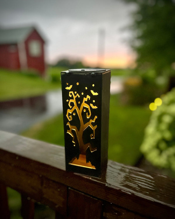Spooky Tree Solar Light - The Bat Signal for Your Yard (But Spookier)