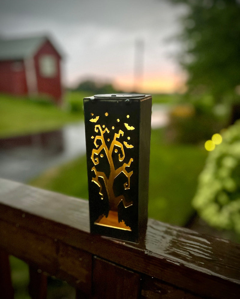 Spooky Tree Solar Light - The Bat Signal for Your Yard (But Spookier)