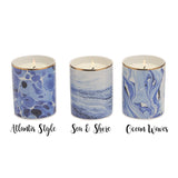 Mediterranean Blue Candles - Luxury Soy Wax in Porcelain Gift Box