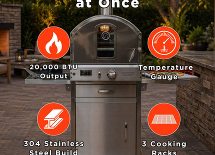 Summerset 60" Outdoor Freestanding Gas Pizza Oven [SS-OVFS-LP/NG] (SAK17543) SAKSBY WHOLESALE