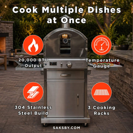 Summerset 60" Outdoor Freestanding Gas Pizza Oven [SS-OVFS-LP/NG] (SAK17543) SAKSBY WHOLESALE