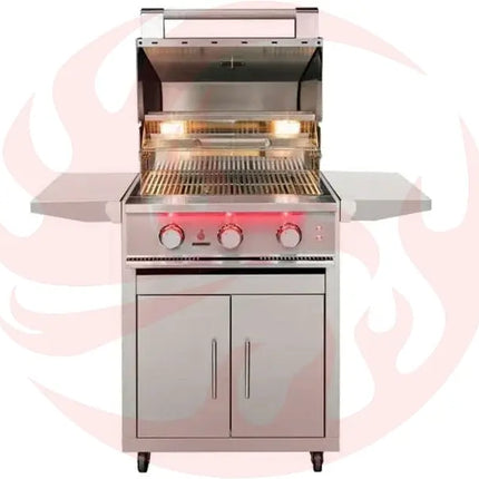 TrueFlame 25-Inch 3-Burner Freestanding Gas Grill with Grill Lights Designing Backyards