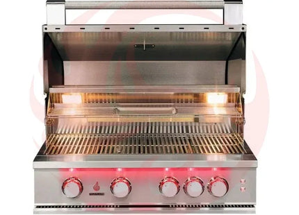TrueFlame 32-Inch 4-Burner Built-In Grill with Rear Infrared Burner and Grill Lights - Phoenix Fire Art Store