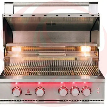TrueFlame 32-Inch 4-Burner Built-In Grill with Rear Infrared Burner and Grill Lights - Phoenix Fire Art Store