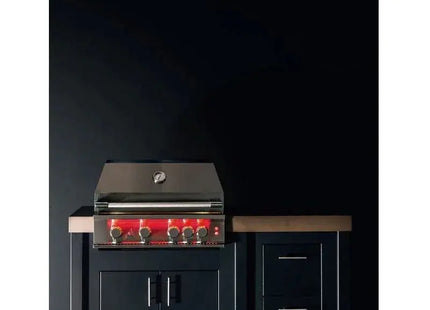 TrueFlame 32-Inch 4-Burner Built-In Grill with Rear Infrared Burner and Grill Lights - Phoenix Fire Art Store