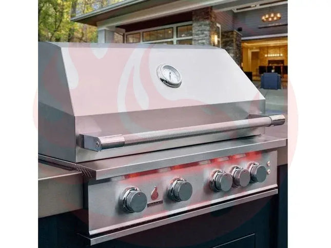 TrueFlame 32-Inch 4-Burner Built-In Grill with Rear Infrared Burner and Grill Lights - Phoenix Fire Art Store