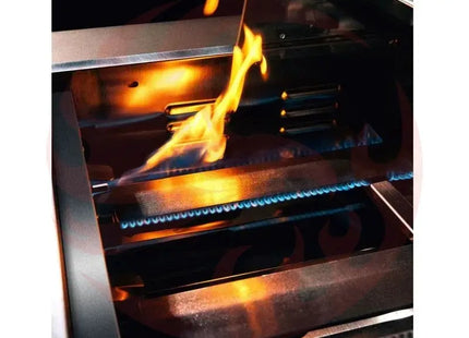 TrueFlame 32-Inch 4-Burner Freestanding Gas Grill with Rear Infrared Burner and Grill Lights Designing Backyards