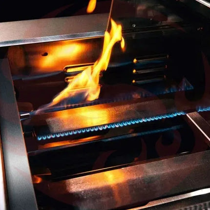 TrueFlame 40-Inch 5-Burner Built-In Grill with Rear Infrared Burner and Grill Lights Designing Backyards