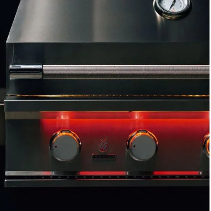 TrueFlame 40-Inch 5-Burner Freestanding Gas Grill with Rear Infrared Burner and Grill Lights