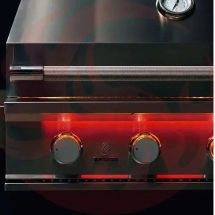 TrueFlame 40-Inch 5-Burner Built-In Grill with Rear Infrared Burner and Grill Lights Designing Backyards