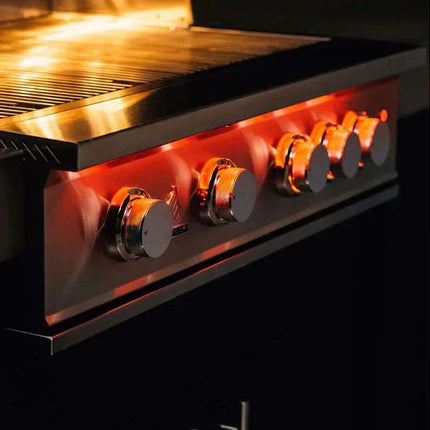 TrueFlame 40-Inch 5-Burner Freestanding Gas Grill with Rear Infrared Burner and Grill Lights
