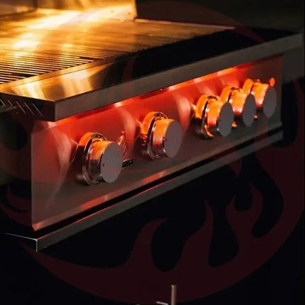 TrueFlame 32-Inch 4-Burner Built-In Grill with Rear Infrared Burner and Grill Lights - Phoenix Fire Art Store