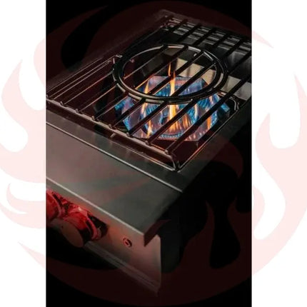 TrueFlame Built-In Gas Power Burner with Wok Grate & Removable Lid Designing Backyards
