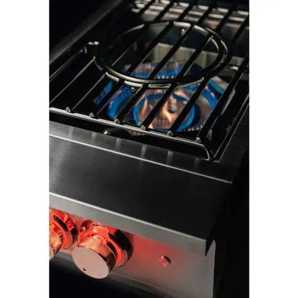 TrueFlame Built-In Gas Power Burner with Wok Grate & Removable Lid Designing Backyards