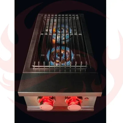 TrueFlame Built-In Double Side Burner with LED Lighting & Stainless Steel Lid Designing Backyards