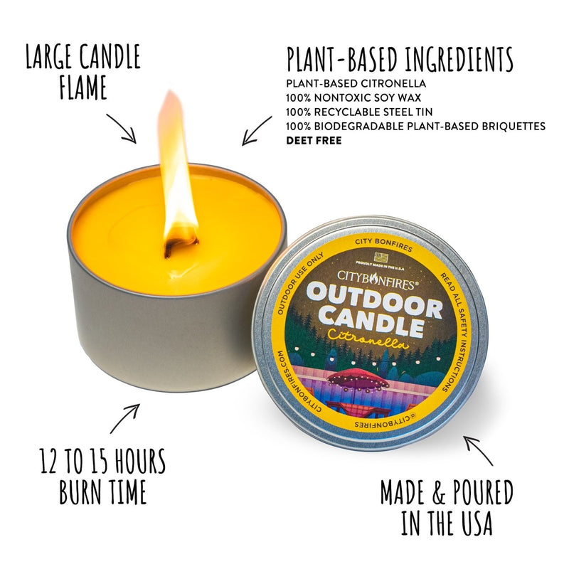 The Outdoor Candle - Citronella - Phoenix Fire Art Store