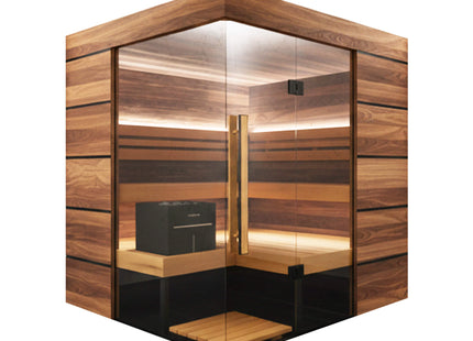 ThermaSol Astra 4-Person Indoor Semi Panoramic Glass Sauna Cabin [Made-To-Order] [14-ASTRADL\R] (SAK90471) SAKSBY WHOLESALE