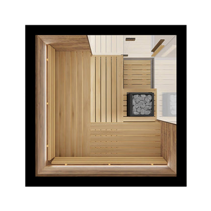 ThermaSol Astra 4-Person Indoor Semi Panoramic Glass Sauna Cabin [Made-To-Order] [14-ASTRADL\R] (SAK90471) SAKSBY WHOLESALE