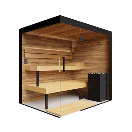 ThermaSol Lumaria 2-5 Person Indoor Glass Sauna Cabin [14-LUMARIA] (SAK84962) SAKSBY WHOLESALE