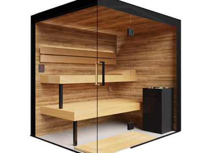 ThermaSol Lumaria 2-5 Person Indoor Glass Sauna Cabin [14-LUMARIA] (SAK84962) SAKSBY WHOLESALE