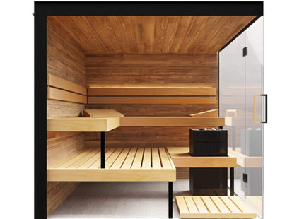ThermaSol Lumaria 2-5 Person Indoor Glass Sauna Cabin [14-LUMARIA] (SAK84962) SAKSBY WHOLESALE