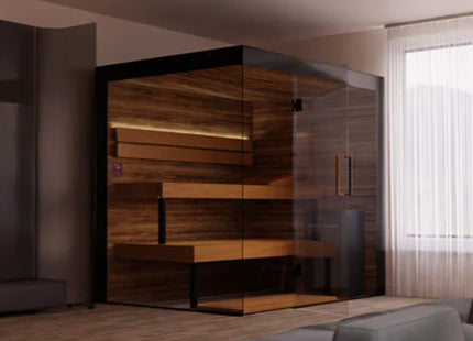 ThermaSol Lumaria 2-5 Person Indoor Glass Sauna Cabin [14-LUMARIA] (SAK84962) SAKSBY WHOLESALE