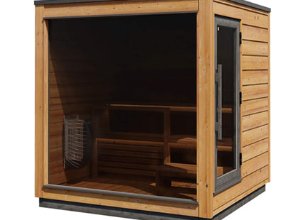 ThermaSol Nordic Dawn 4-Person Fully-Assembled Outdoor Sauna Cabin [Made-To-Order] [14-KIR-4555] (SAK82057) SAKSBY WHOLESALE