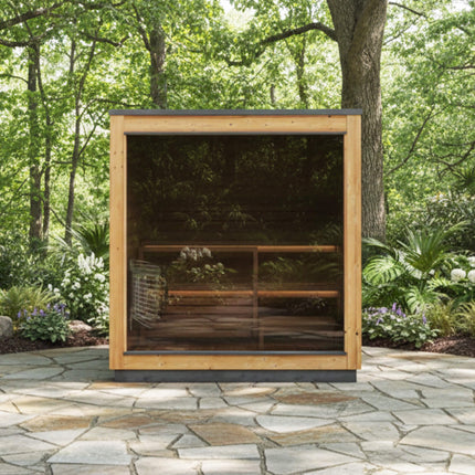 ThermaSol Nordic Dawn 4-Person Fully-Assembled Outdoor Sauna Cabin [Made-To-Order] [14-KIR-4555] (SAK82057) SAKSBY WHOLESALE