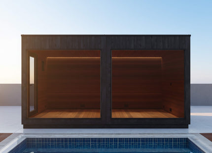 ThermaSol Nordic Misty XL 1-Entrance Outdoor Sauna Lounge [Made-To-Order] [14-KIR-3879/80] (SAK19046) SAKSBY WHOLESALE