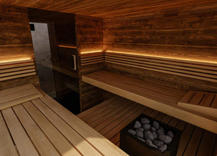 ThermaSol Ombra Fully-Assembled 5-Person Outdoor Sauna Cabin [Made-To-Order] [14-OMBRA] (SAK63017) SAKSBY WHOLESALE