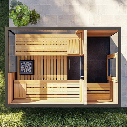 ThermaSol Ombra Fully-Assembled 5-Person Outdoor Sauna Cabin [Made-To-Order] [14-OMBRA] (SAK63017) SAKSBY WHOLESALE