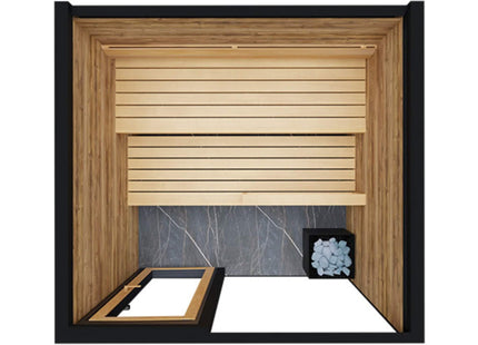 ThermaSol Spectra 4-Person Fully-Assembled Outdoor Sauna Cabin [Made-To-Order] [14-SPECTRA] (SAK46921) SAKSBY WHOLESALE