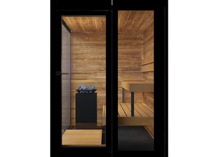 ThermaSol Vera 3-Person Fully-Assembled Outdoor Sauna Cabin [Made-To-Order] [14-VERADL/R] (SAK30752) SAKSBY WHOLESALE