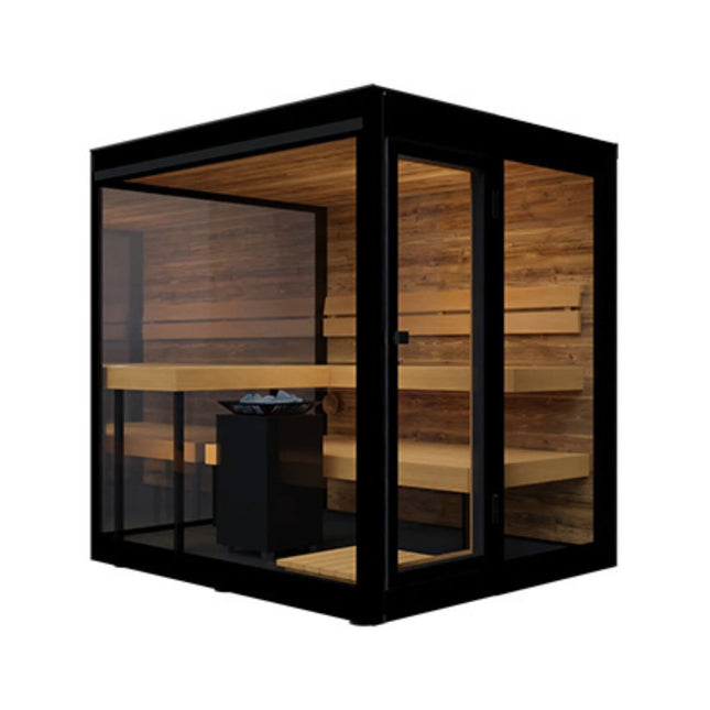ThermaSol Vue 4-Person Outdoor Mirrored Glass Sauna [Made-To-Order] [14-VUEDL/R] (SAK84963) SAKSBY WHOLESALE